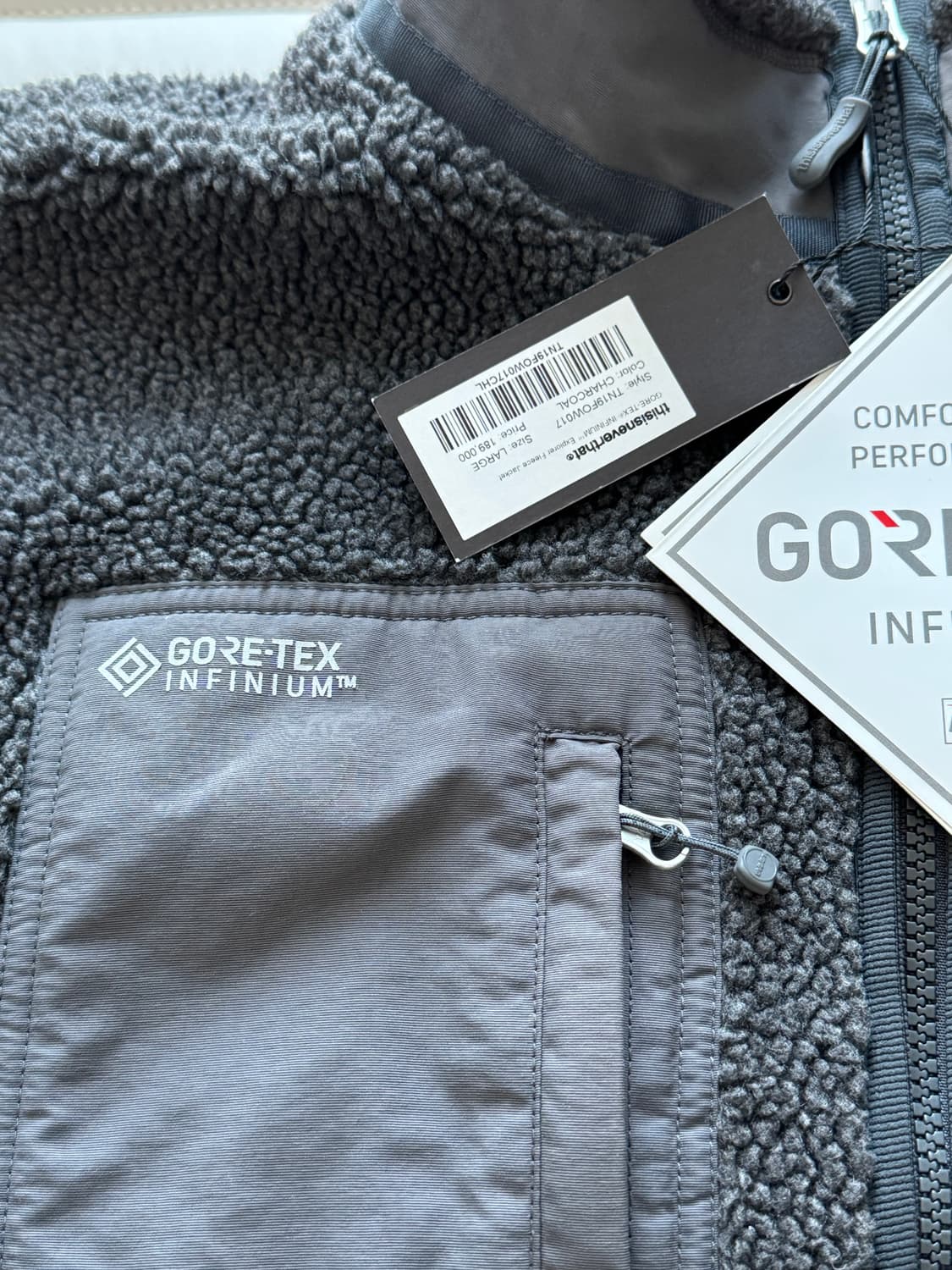 [L] 디스이즈네버댓 x 고어텍스 후리스 차콜 판매 상품이미지4