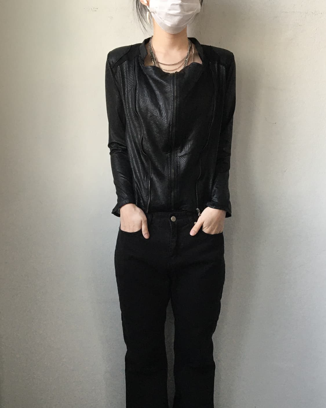 Python pattern slim fit jacket 상품이미지6