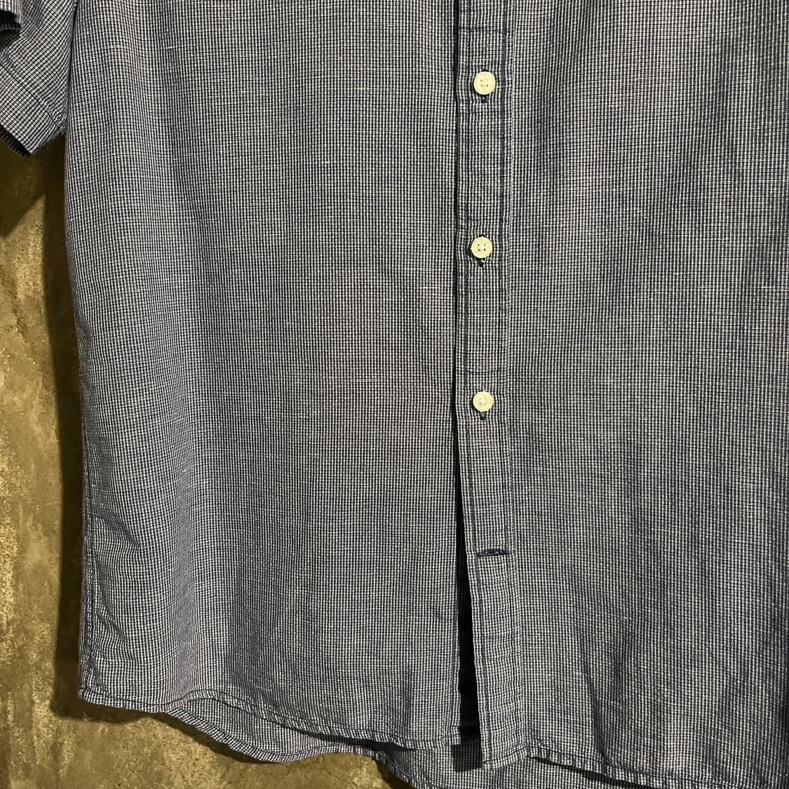 헤지스 린넨 반팔 체크셔츠 상품이미지3