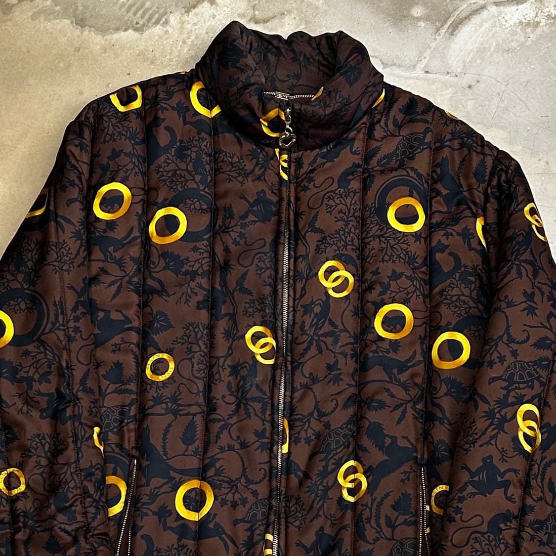 42 셀린느 퀄팅 사파리 브라운 패딩점퍼 상품이미지1