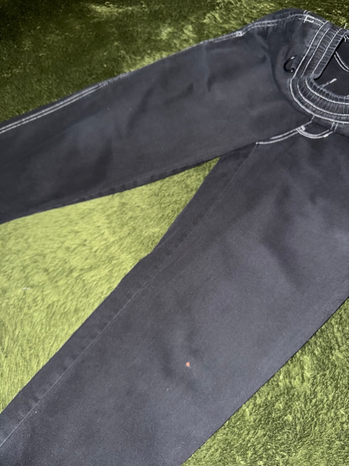 [M] 산타크루즈 밴딩 크롭 스티치 페인터 팬츠 블랙 상품이미지4