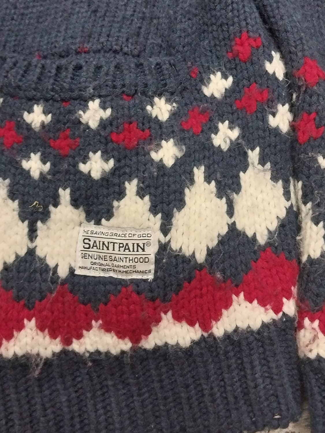 세인트페인 패턴 니트 가디건 M 상품이미지3