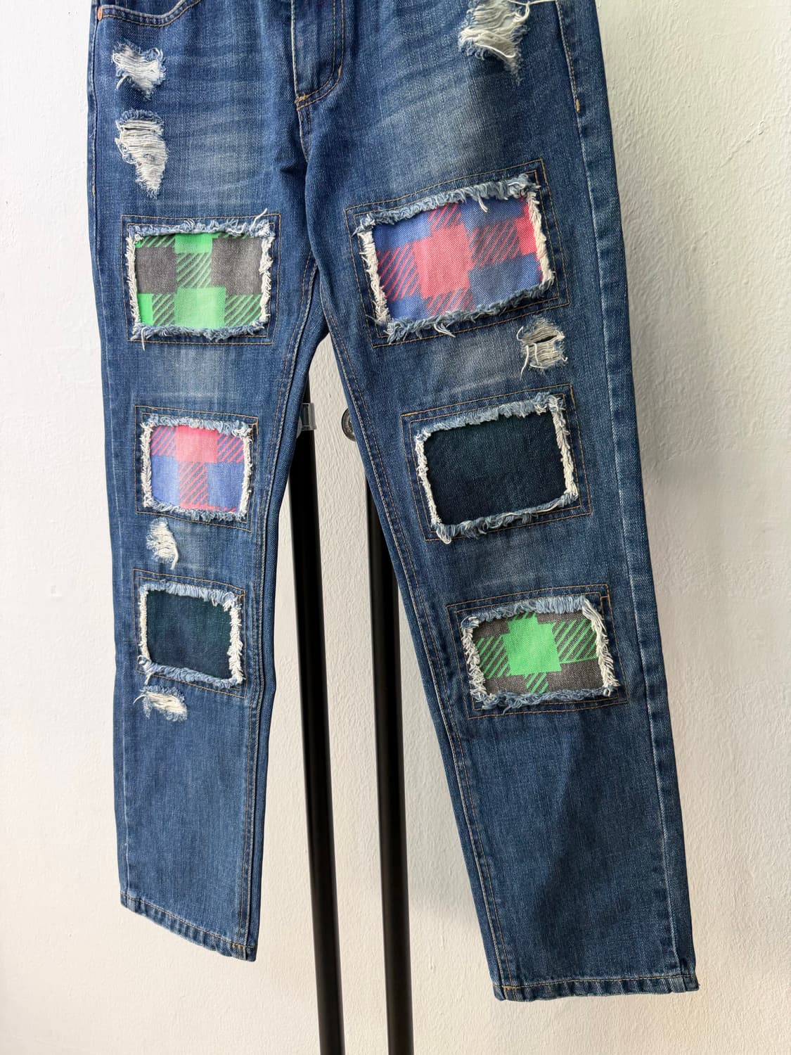 정품) 럭키슈에뜨 패치 데님 청바지 36(26) 상품이미지3