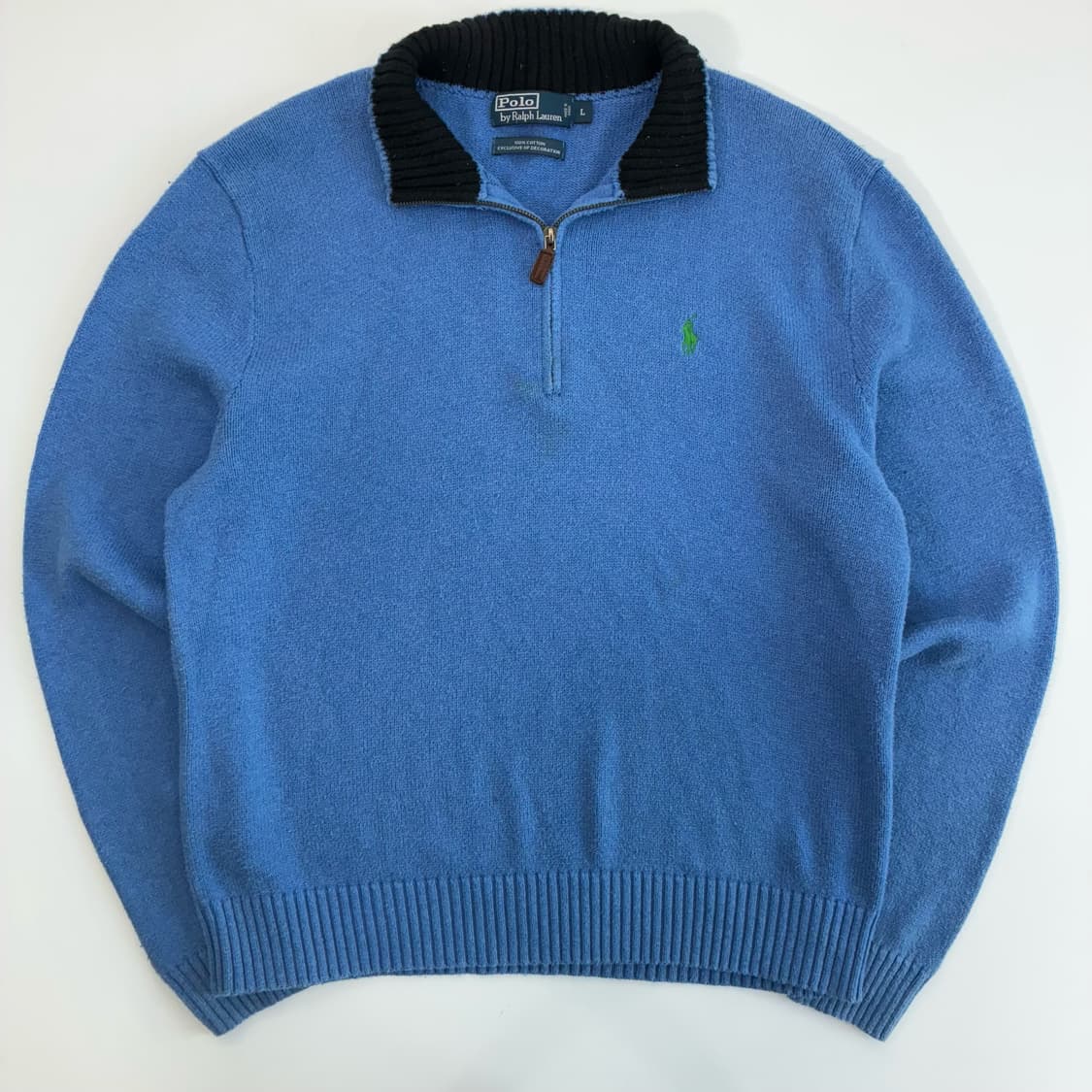Polo  폴로 랄프로렌 자수 코튼 반집업 니트   상품이미지1