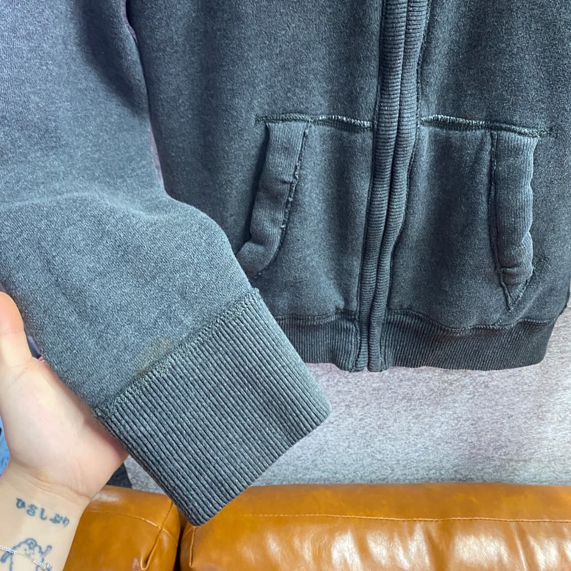 아베크롬비 스펠로고 양털 후드집업 B4525 상품이미지6