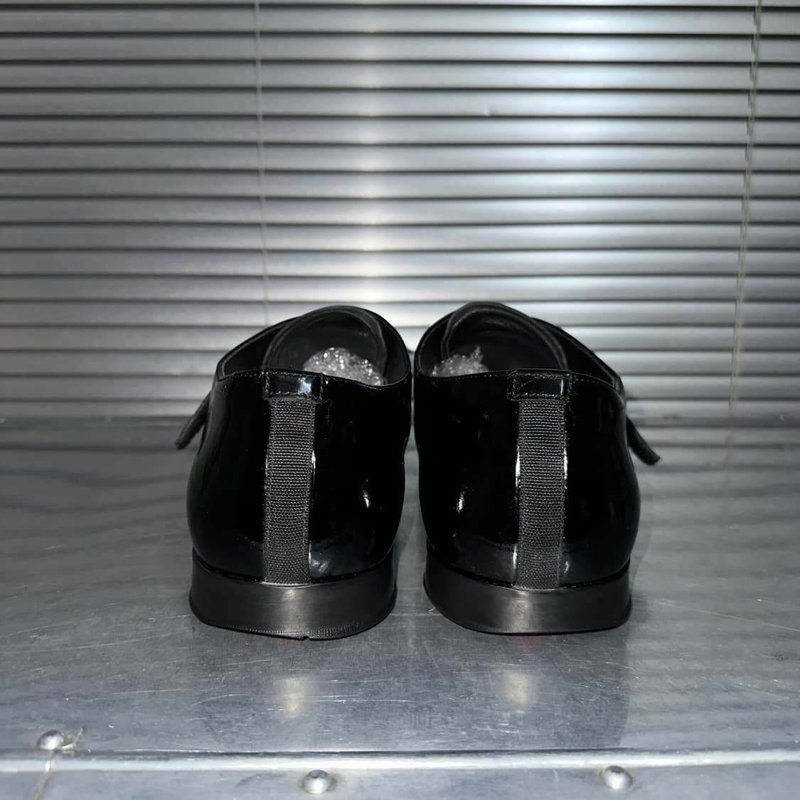 00s 프라다 스포츠 벨크로 페이턴트 가죽 스퀘어 토 로퍼 상품이미지5