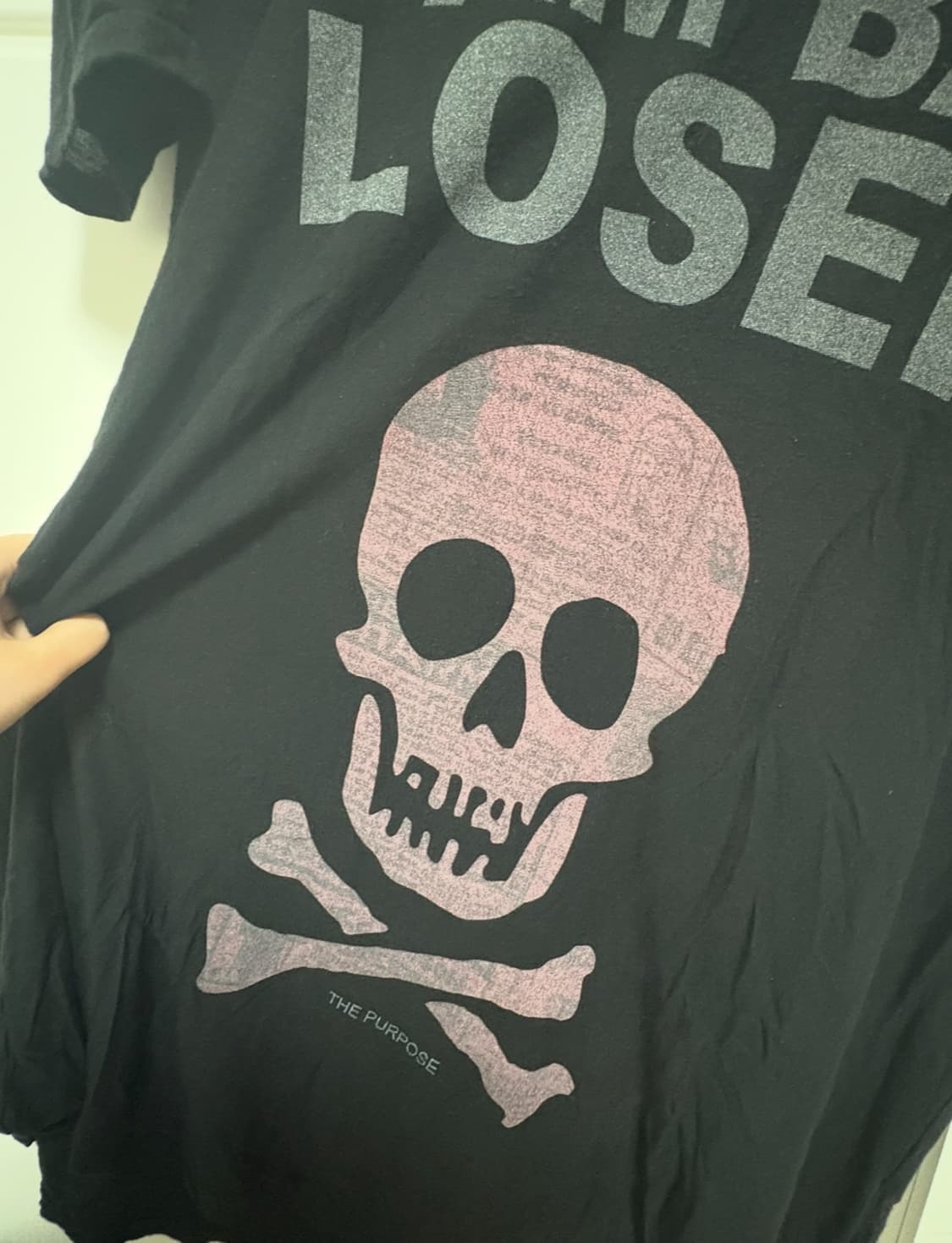 I am bad loser 루즈 발팔 티셔츠 (블랙) 상품이미지3