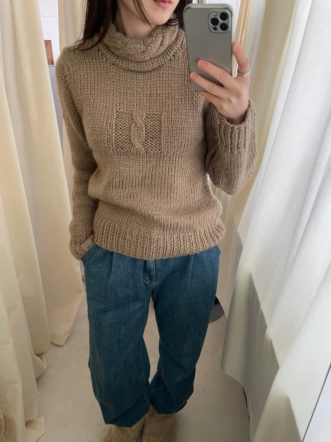 vintage brown twist neck knit 상품이미지10