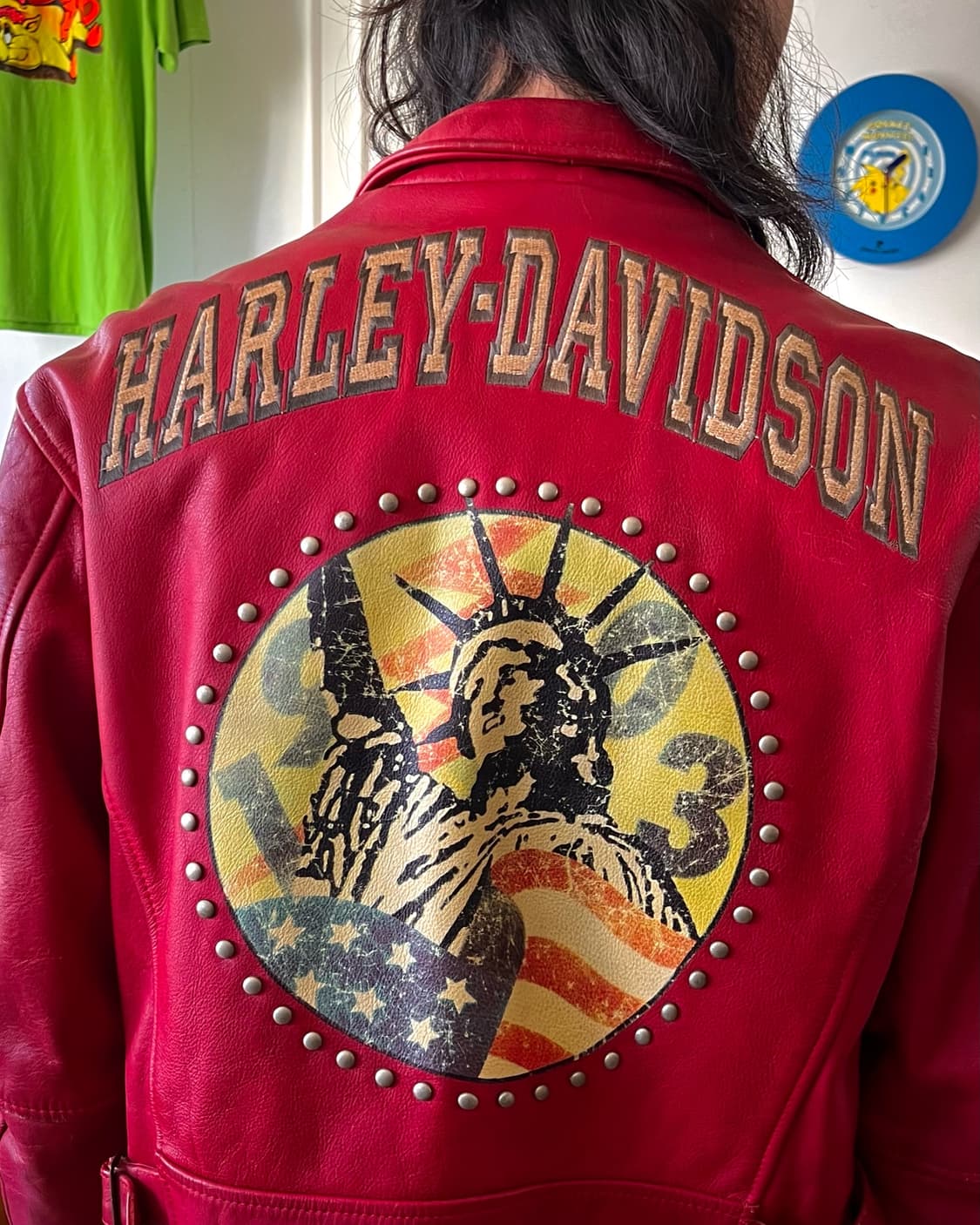 90s Harley Davidson Studs Leather Jacket 상품이미지2