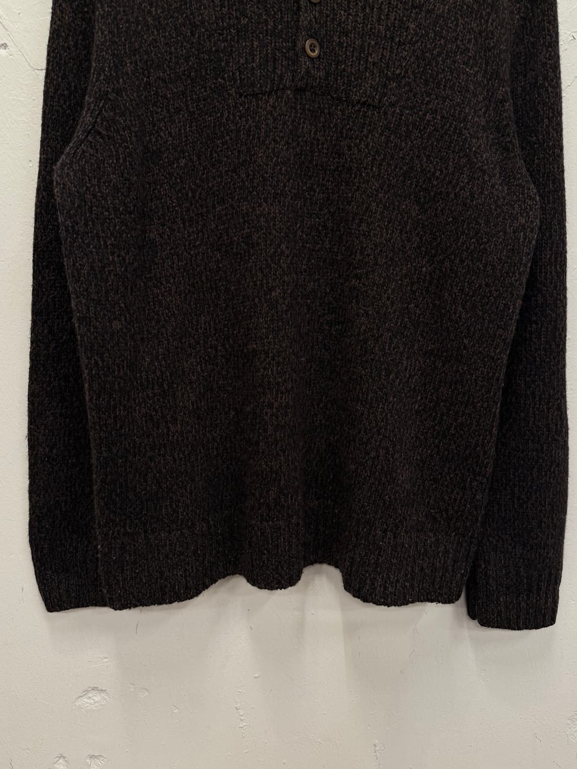 XL) Eddie Bauer Lambswool Henley Knit Sw 상품이미지4