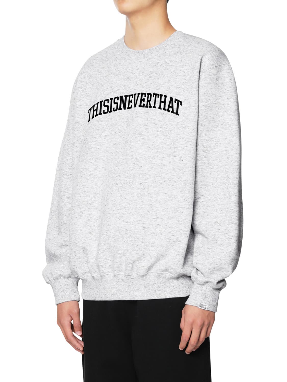 디스이즈네버댓 아치로고 크루넥 스웻셔츠 맨투맨 헤더 그레이 M 상품이미지5