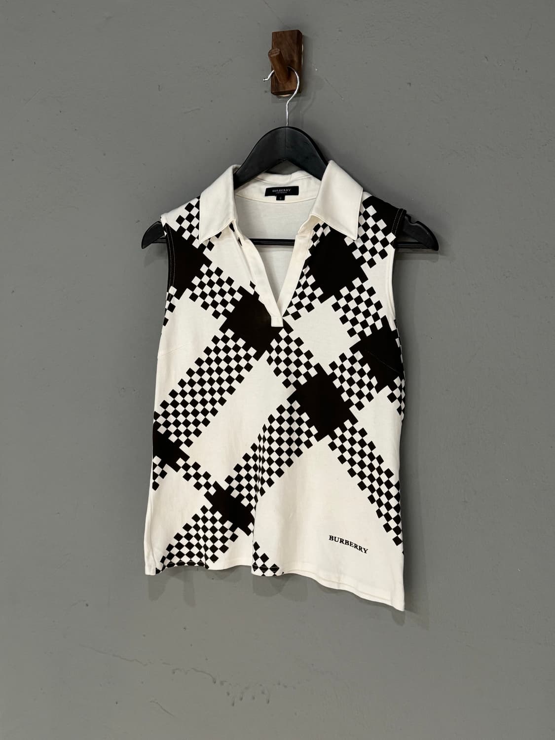 Burberry 버버리 체크 카라 슬리브리스  상품이미지1