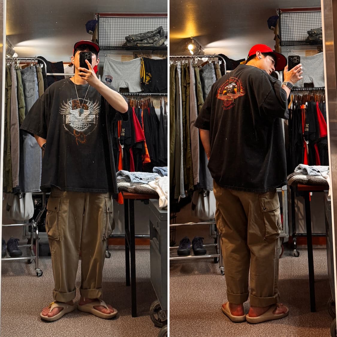 Harley Davidson T-Shirt,Made In USA 4XL 상품이미지3
