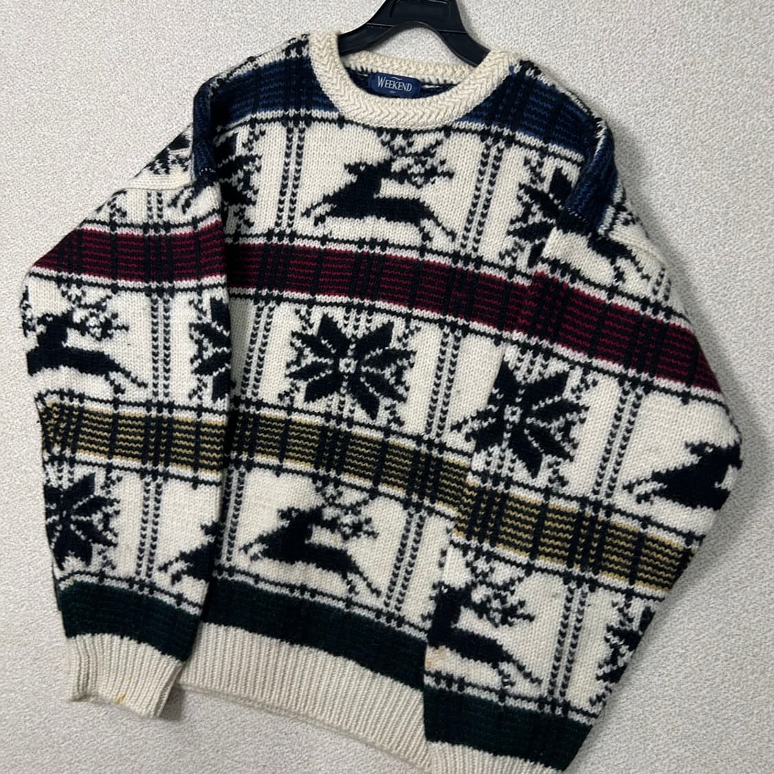 (L) WEEKEND 빈티지 노르딕 패턴 니트 상품이미지2
