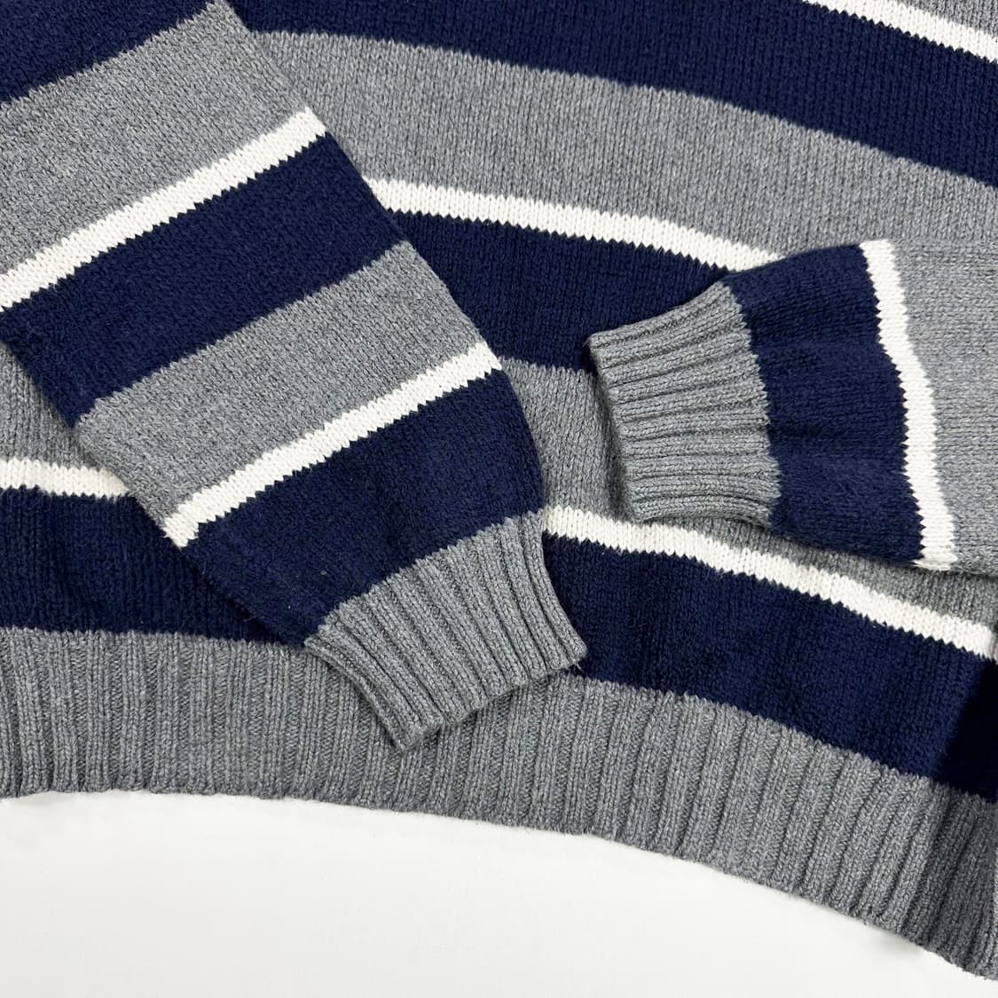 폴로 랄프로렌 포니 스트라이프 그레이 니트 (L) 상품이미지4
