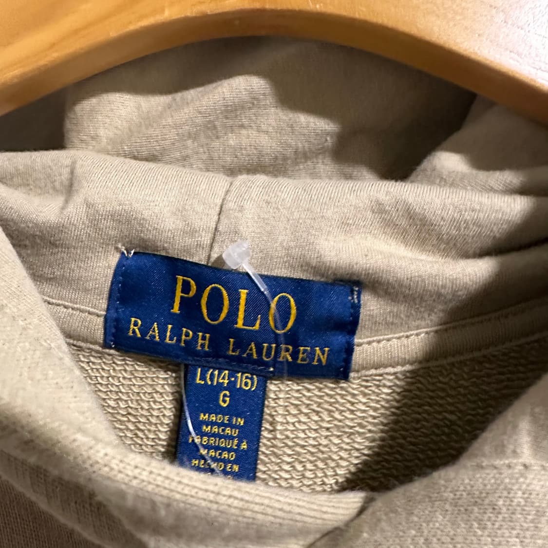 폴로 랄프로렌 베이지 후드티 상품이미지6