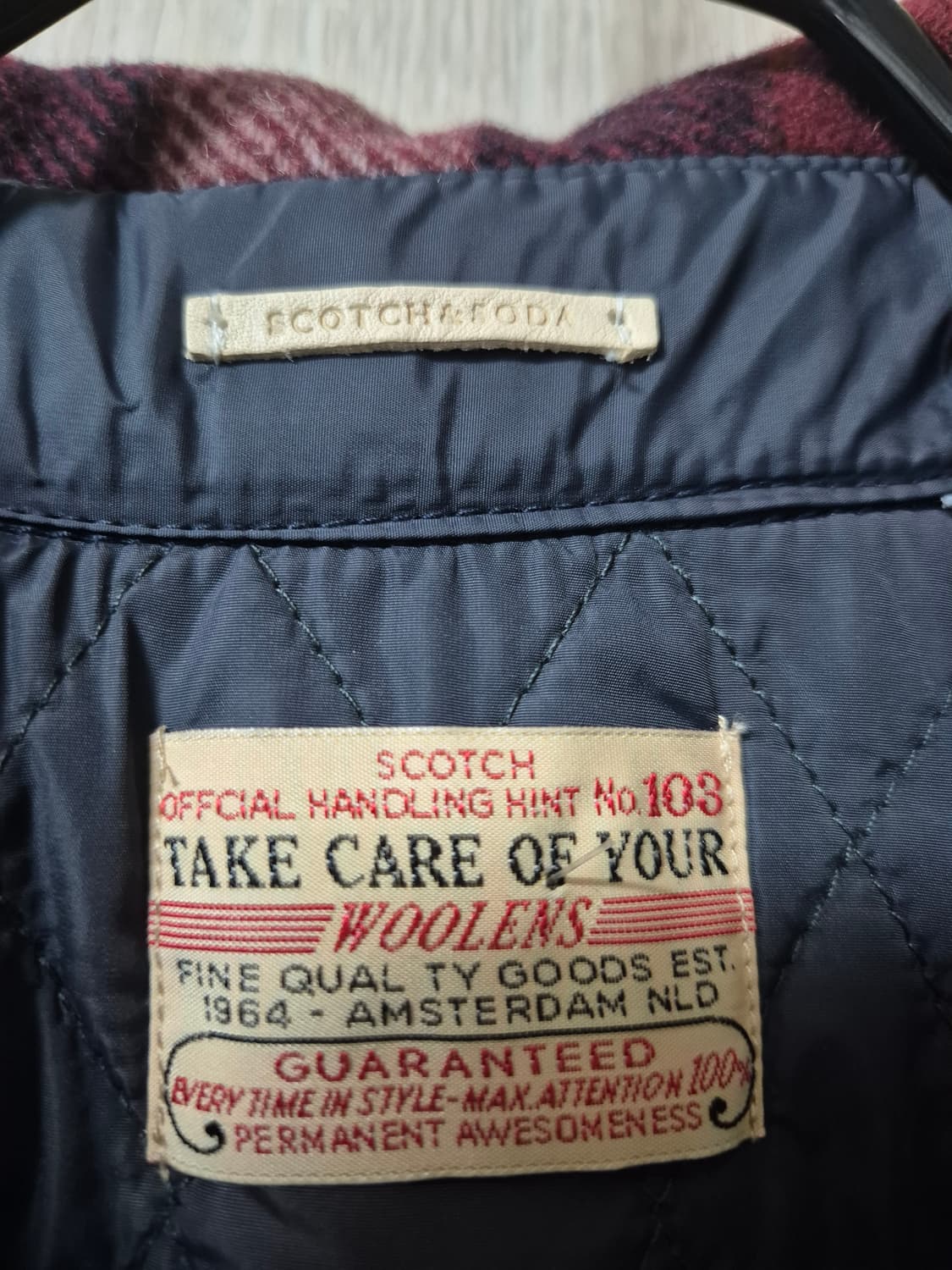 스카치앤소다 울자켓 누빔자켓 누빔 집업셔츠 S (95) 상품이미지9