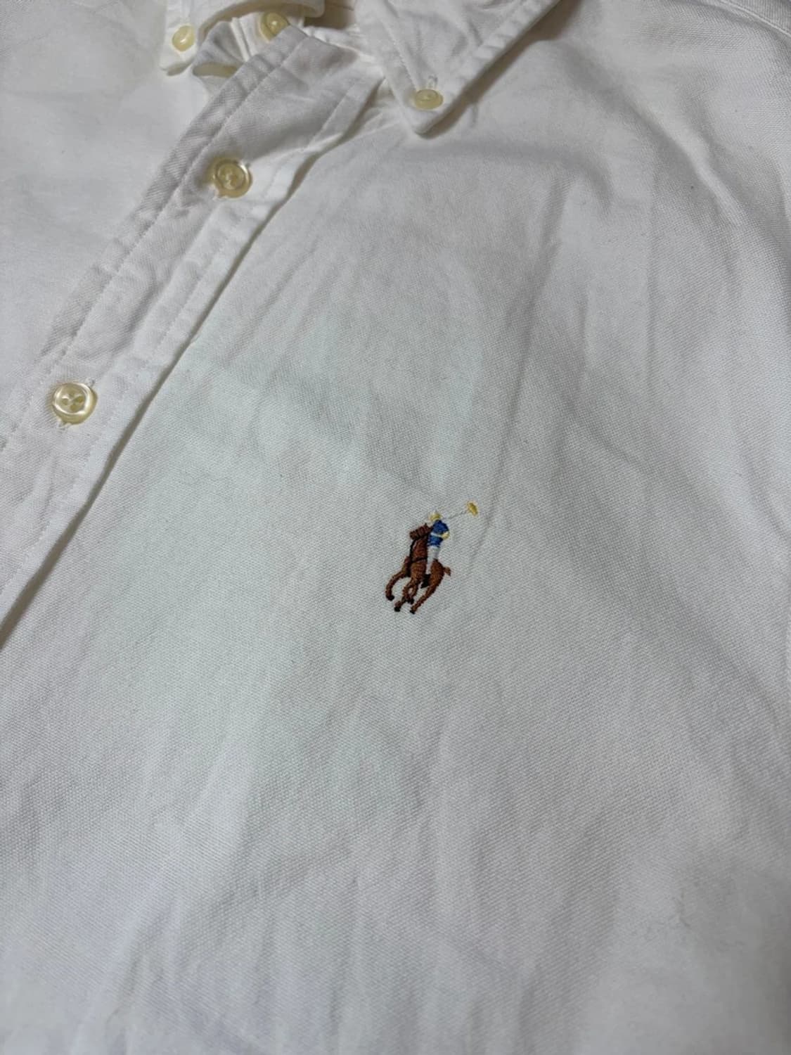 폴로 랄프로렌 옥스포드 자수 로고 화이트 셔츠 PN9245 상품이미지3