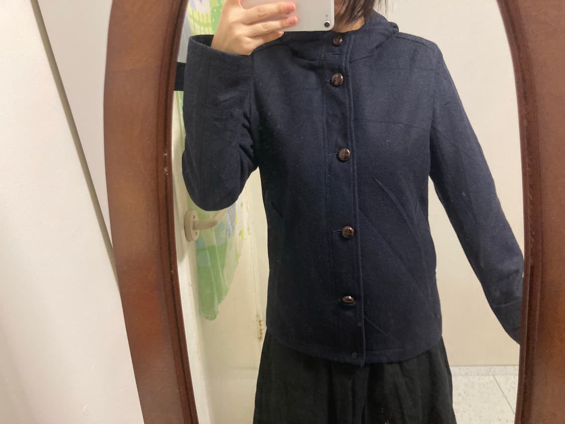 메론빵단추 남색코트 상품이미지5