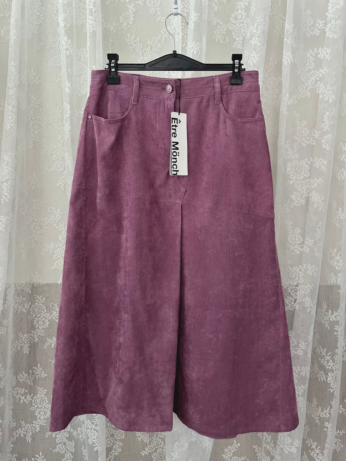 28) 새상품 에뜨르몽크 코듀로이 롱 스커트 상품이미지1