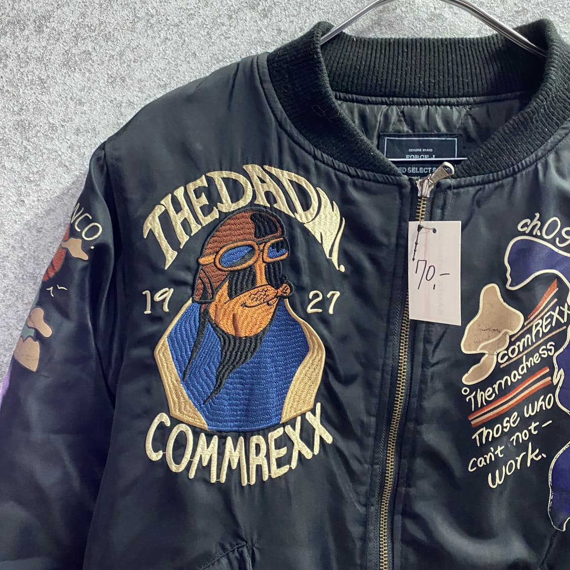 Force J 빈티지 패치 MA-1 항공점퍼 B4280 상품이미지3