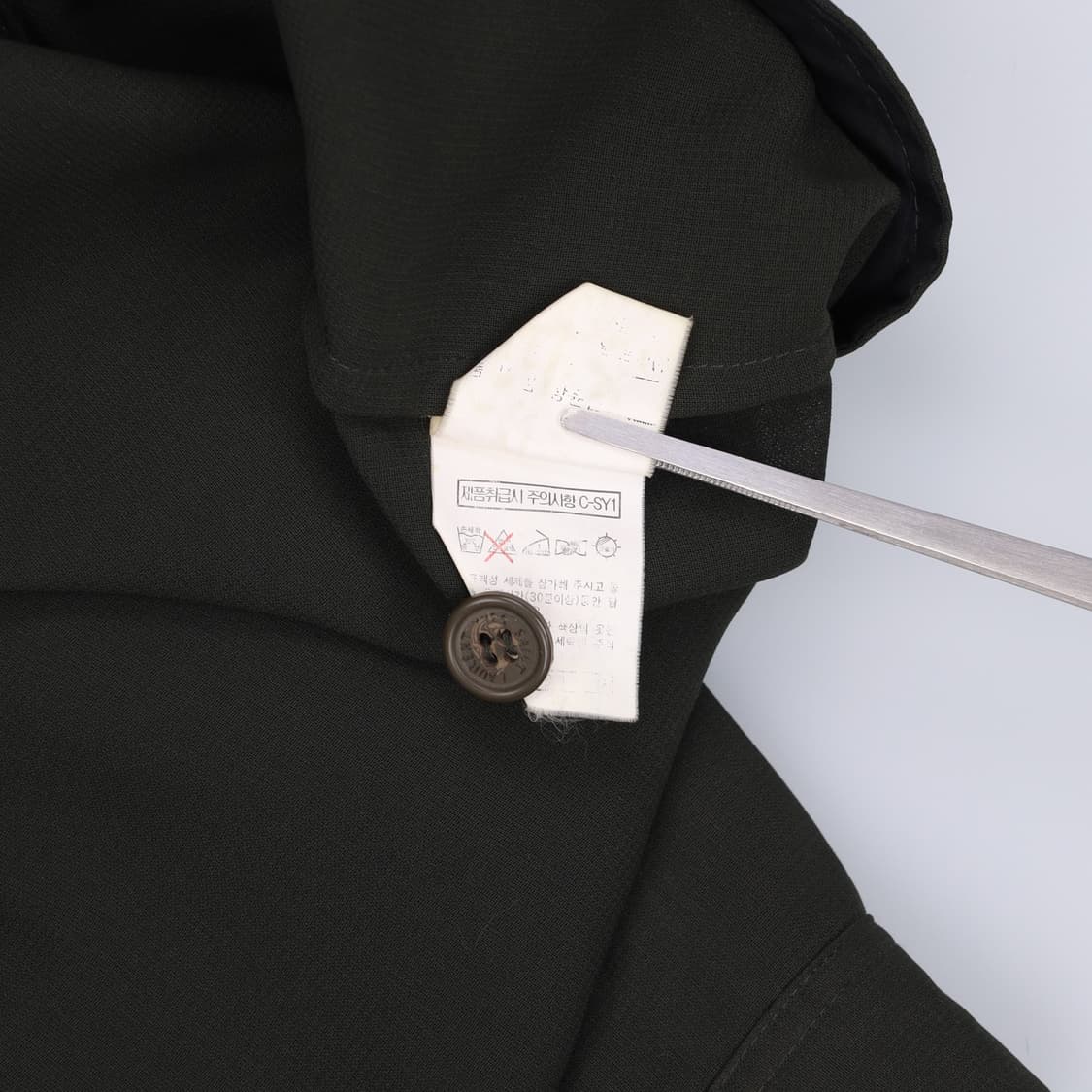 95 입생로랑 빈티지 린넨 블루종 헤링턴 자켓 4282 상품이미지7