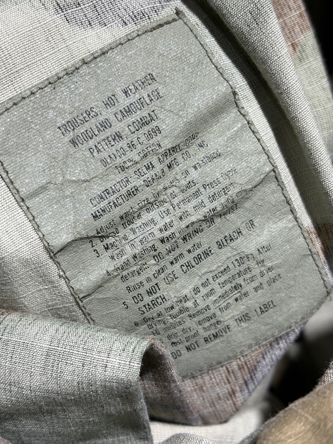 36in 오리지널 밀리터리 카모플라주 카고팬츠 상품이미지7