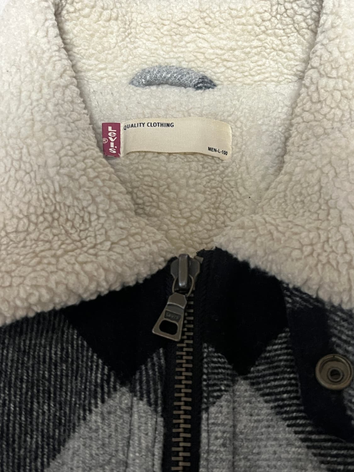 리바이스 체크 쉐르파 자켓 L 상품이미지6