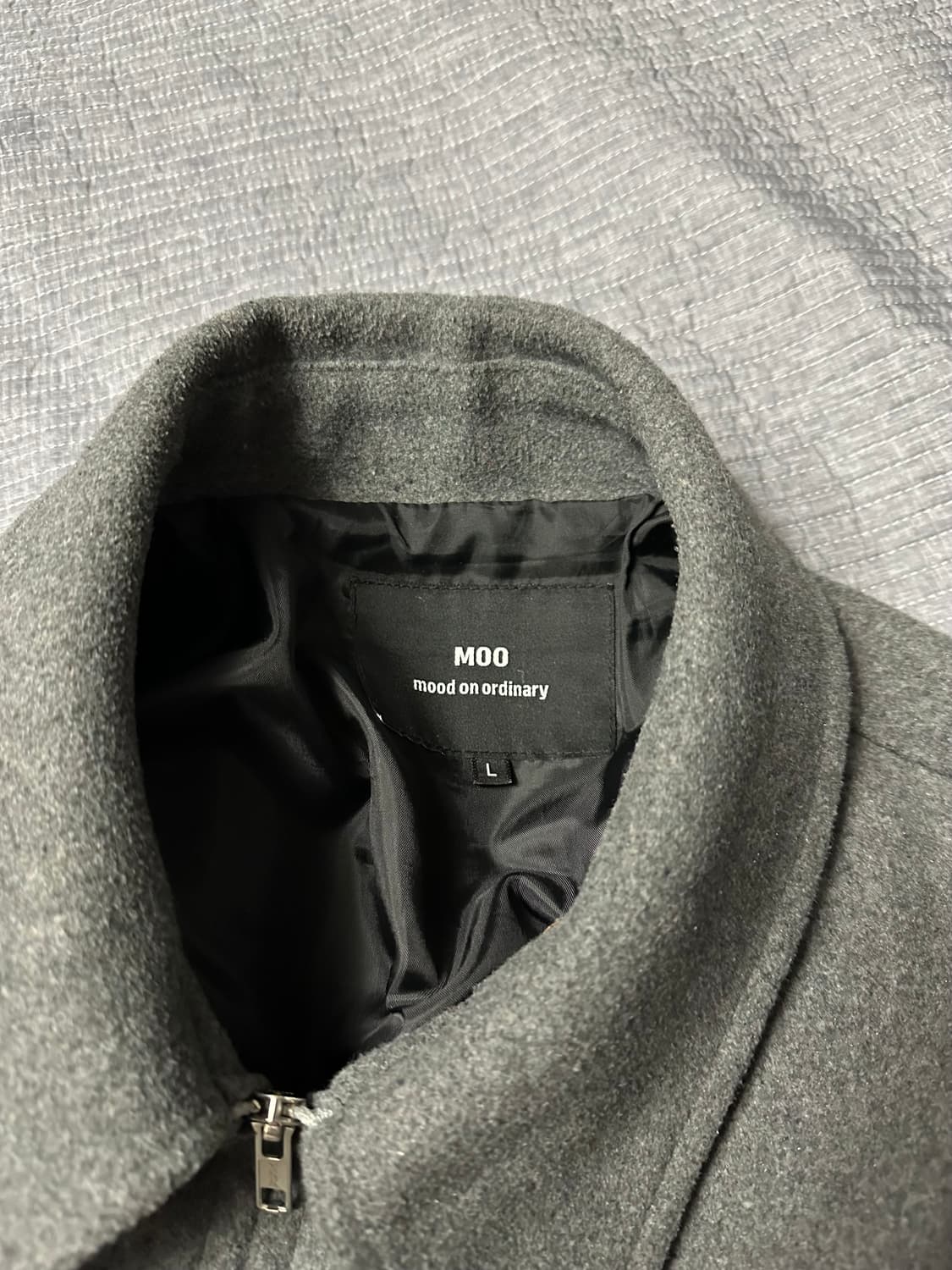 (L) 크롭 블루종 그레이 상품이미지6