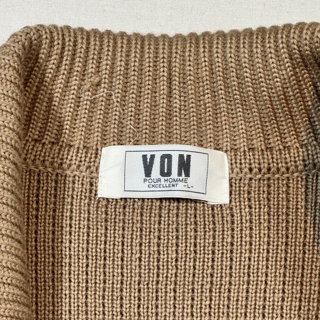 L) VON 더블 브레스티드 스웨이드 니트 가디건 상품이미지6