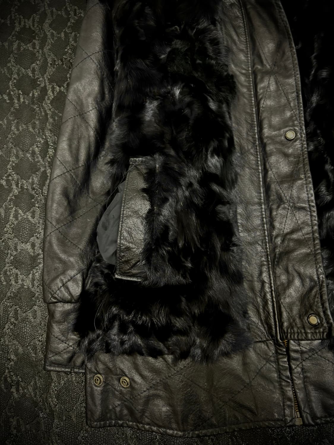 “Vintage” Chic Mood Fur Trimming Leather 상품이미지8