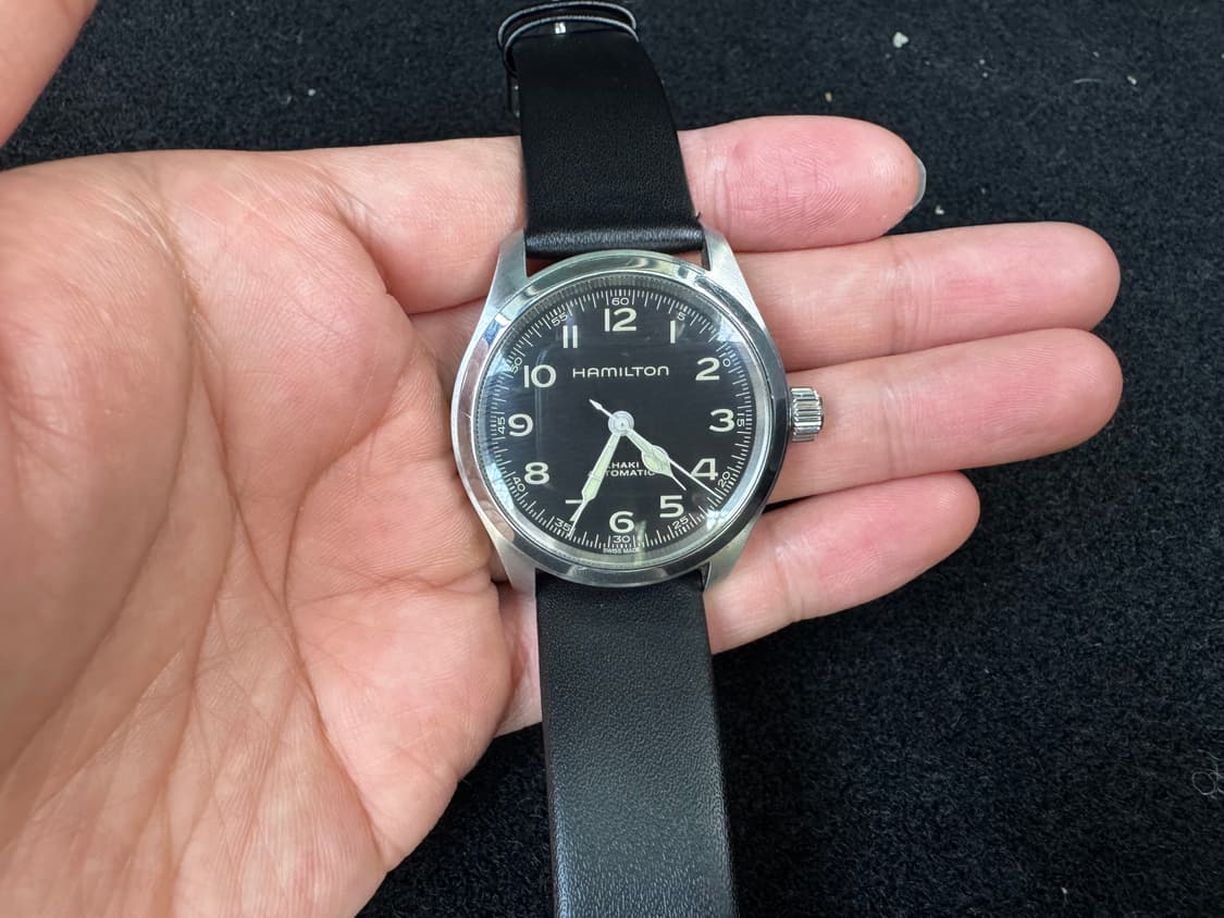 해밀턴 머피38 오토매틱 블랙 가죽시계 상품이미지2