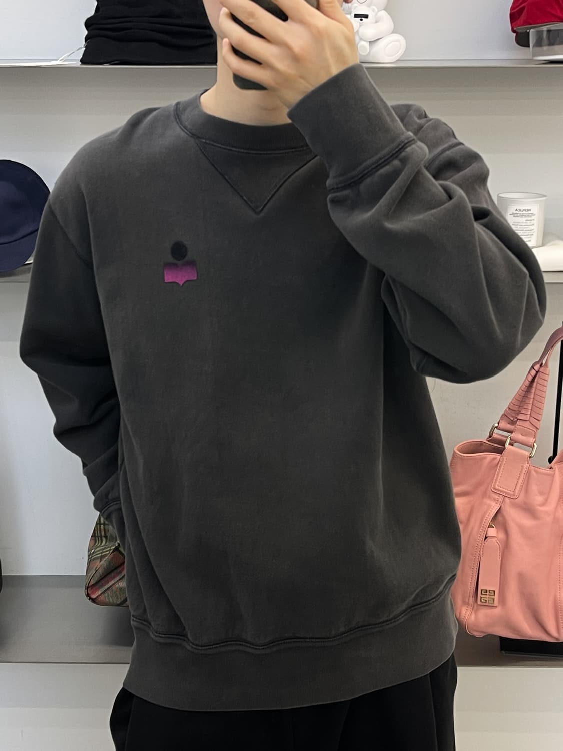 이자벨 마랑 21ss 마이크 벨벳 로고 스웻셔츠 상품이미지1