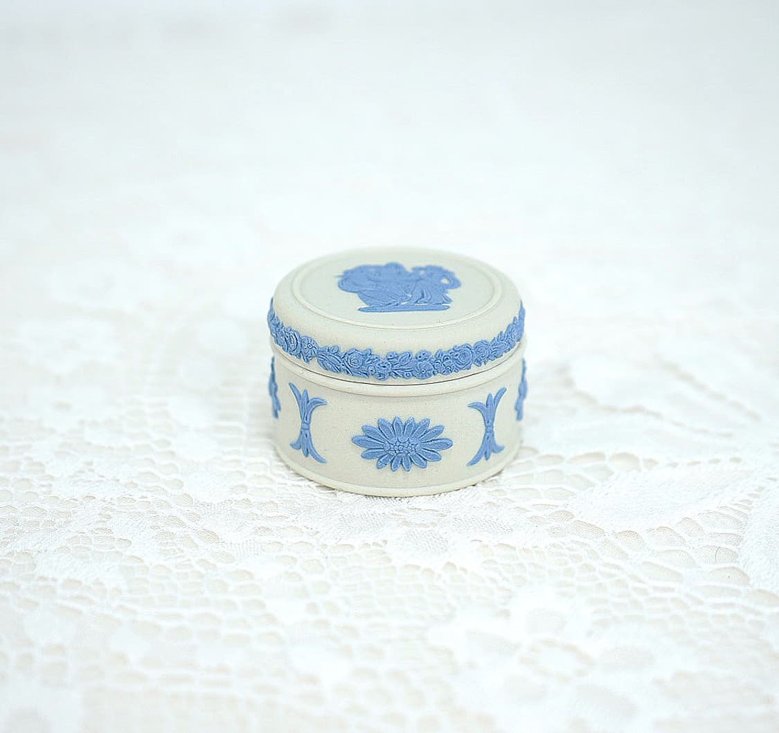 [영국엔틱] 웨지우드 제스퍼웨어 반지함 보석함 _ 화이트 [민트급] 상품이미지4