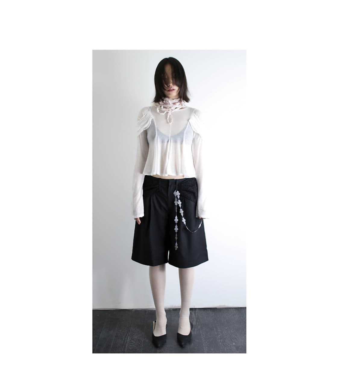 Ulika 울리카 상투스 하프 슬랙스 블랙(m size) 상품이미지2