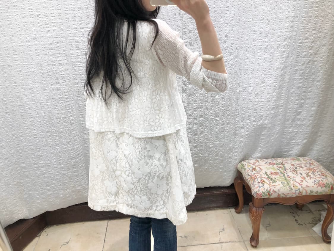 Flare sheer pleats cardigan 상품이미지4
