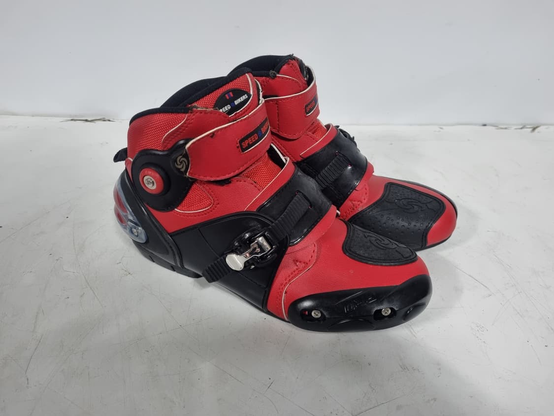 SPEED BIKERS 레드 오토바이 라이딩 숏부츠 상품이미지1