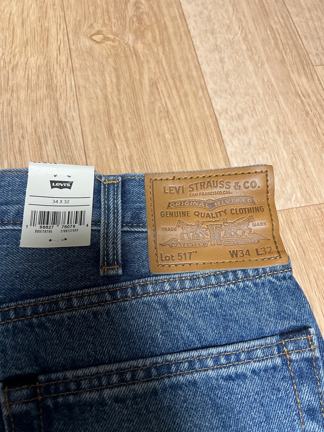 리바이스517 프리미엄 핀턱 부츠컷 34/32 새제품 상품이미지5