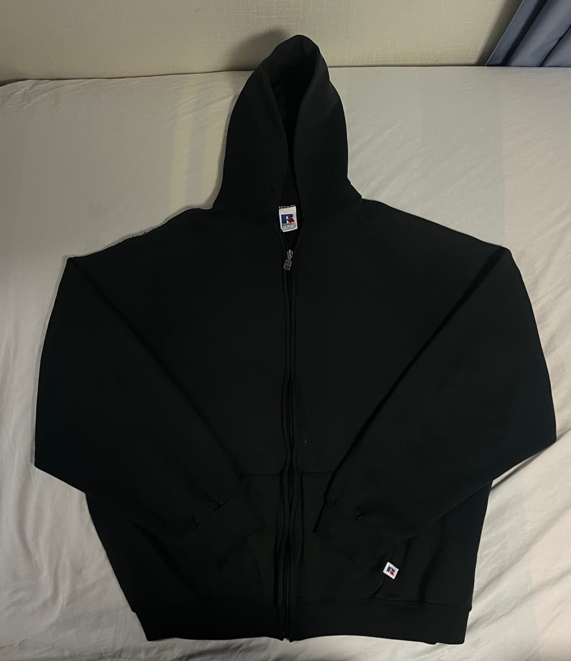 90s 빈티지 러셀 후드집업 블랙 상품이미지1