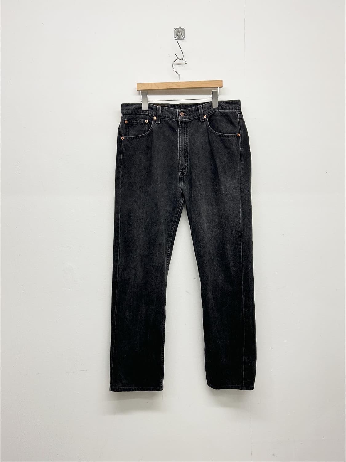 90s 리바이스 505 블랙 데님 팬츠 (made in usa) 상품이미지1