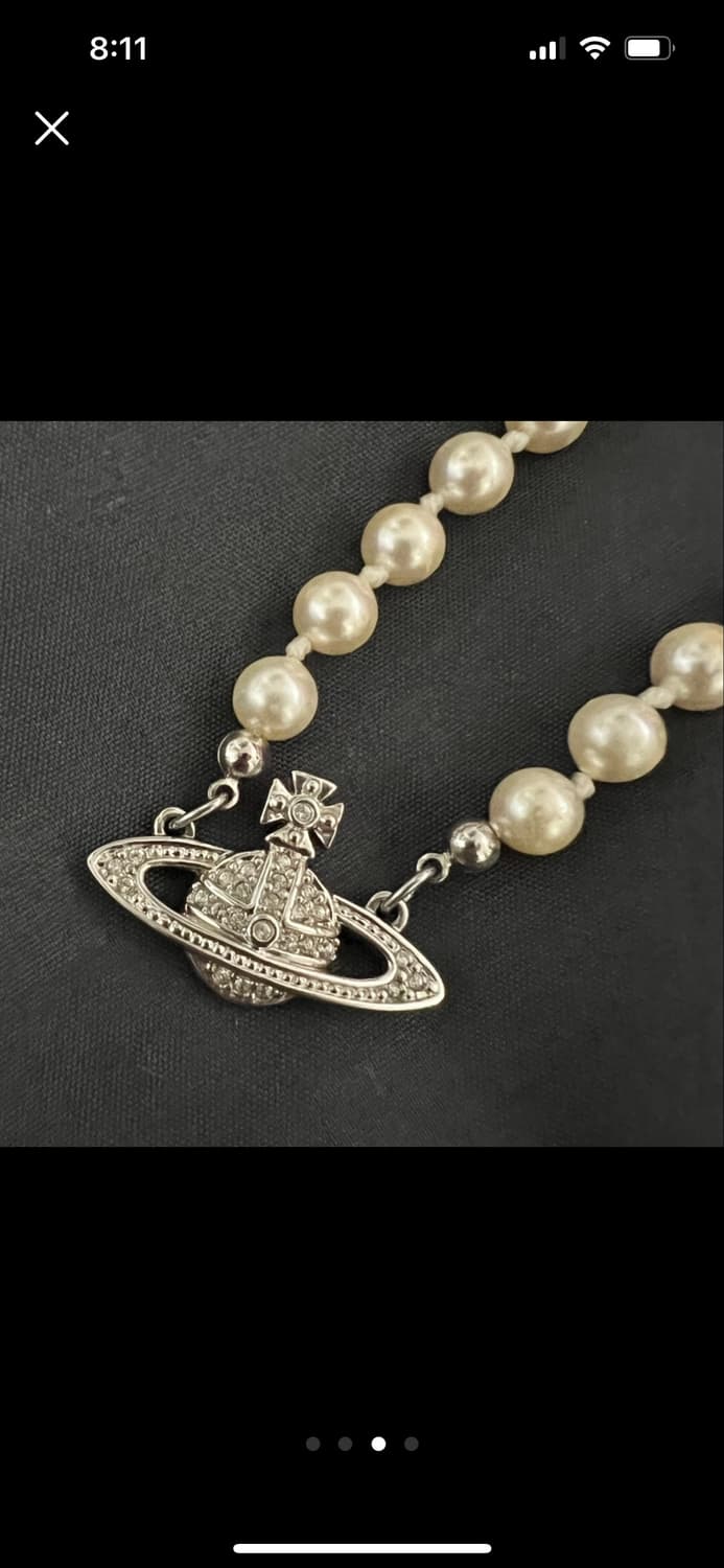 비비안 웨스트우드 미니 바스 릴리프 진주 초커 상품이미지3