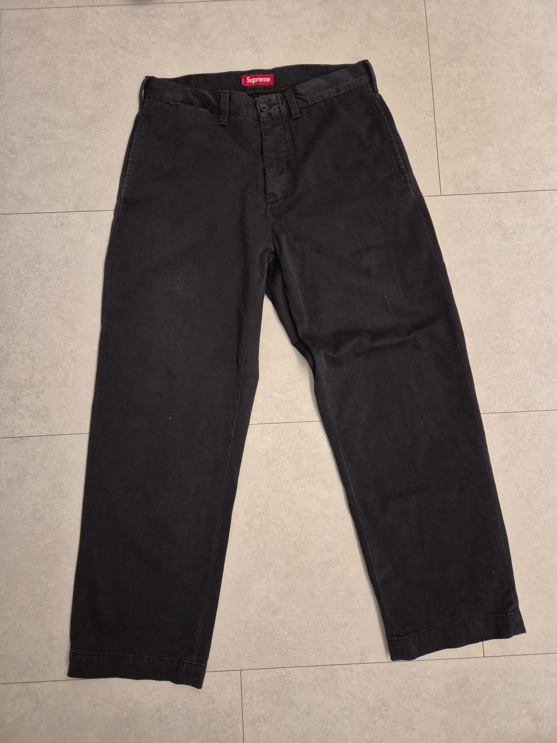 슈프림 핀업걸 치노팬츠 32 사이즈 블랙 상품이미지2