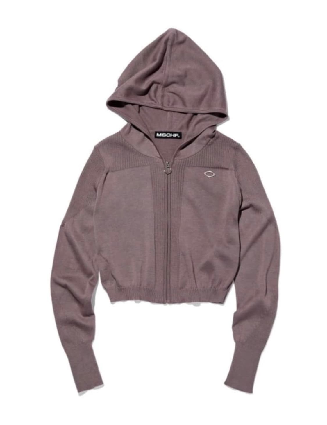 미스치프 롬버스 니트 후드집업 로즈브라운 M 상품이미지1