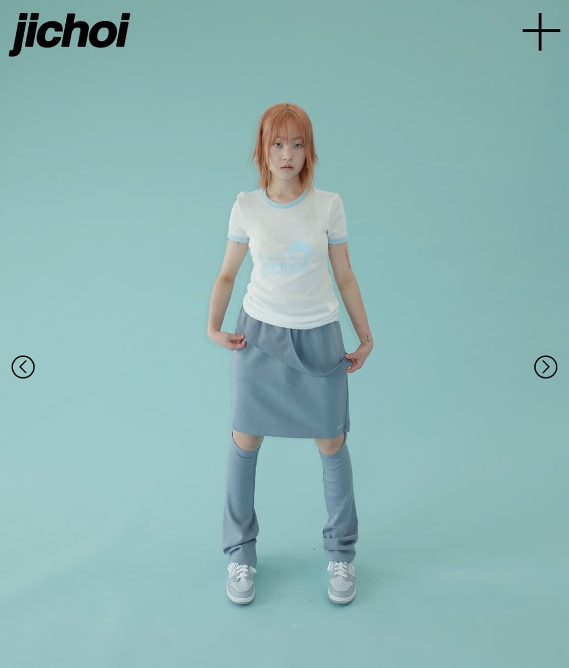 지초이 24ss 스커트팬츠 실버 상품이미지3