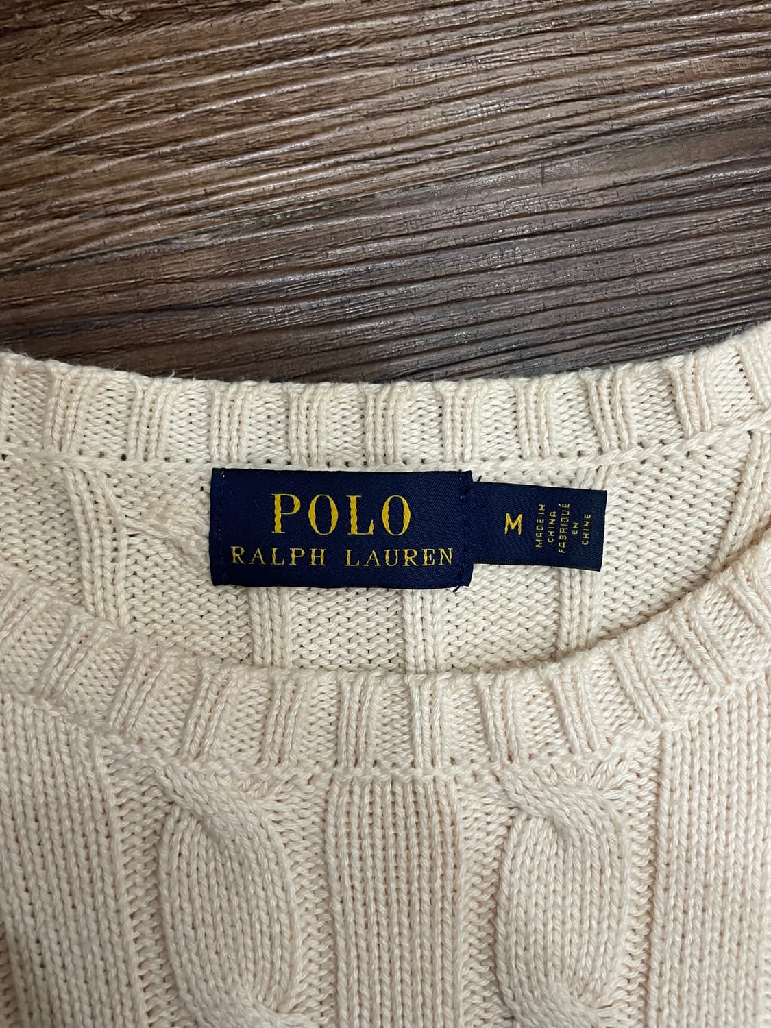 폴로 랄프로렌 케이블 니트 코튼 스웨터 아이보리 상품이미지7