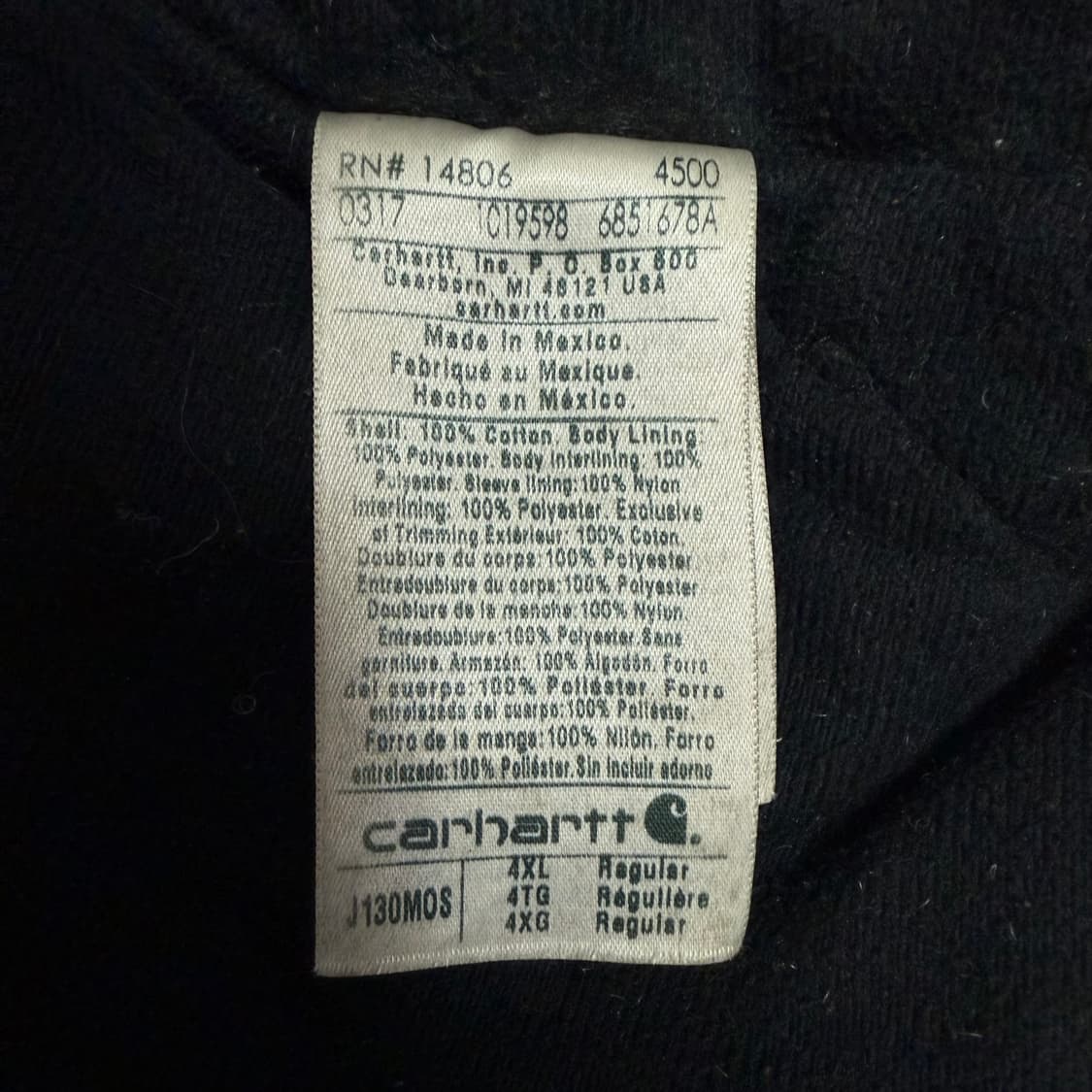 칼하트 j130 덕 액티브 자켓 모스그린 상품이미지4