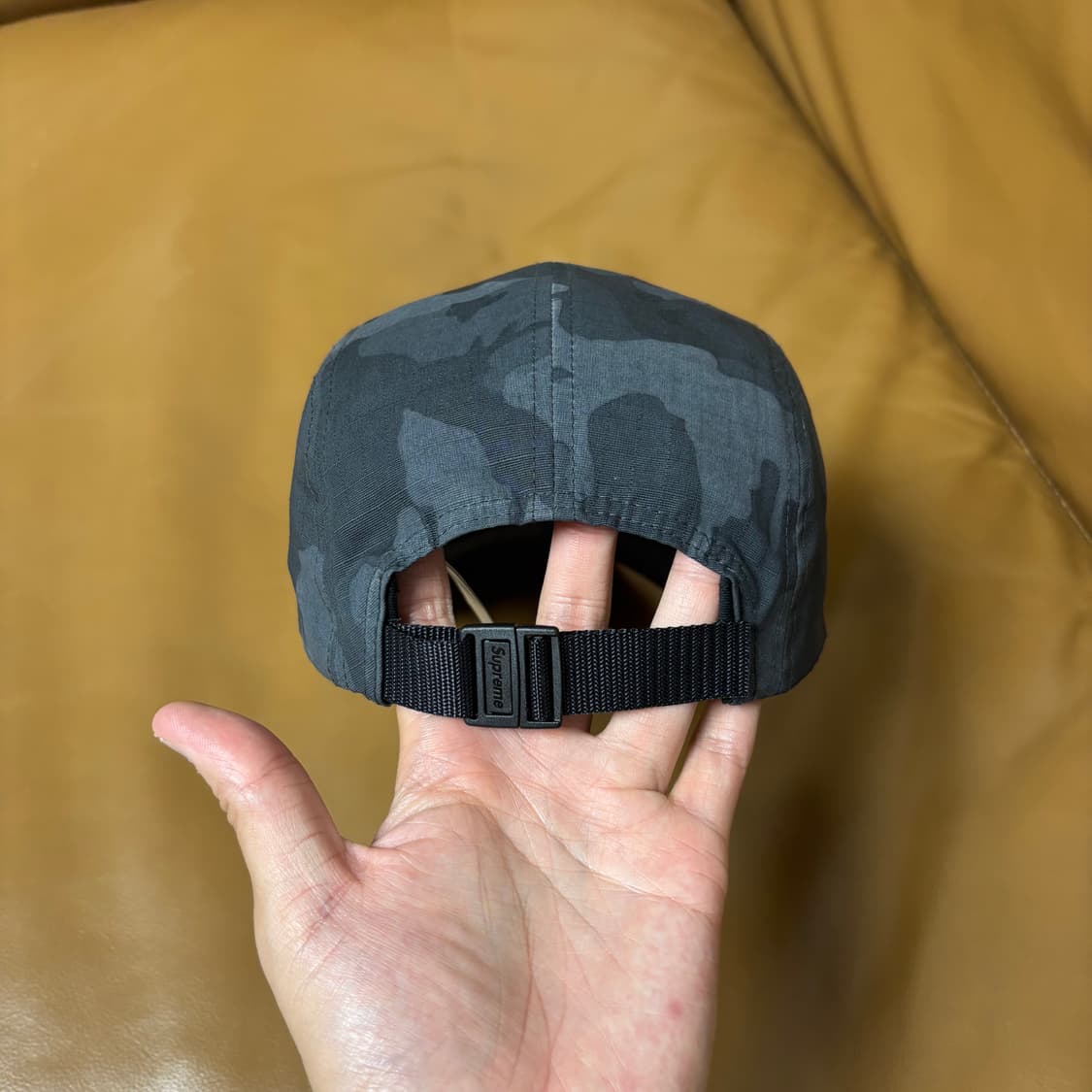 Supreme 슈프림x스톤아일랜드 블랙 카모 캠프캡 모자 Camo 상품이미지7