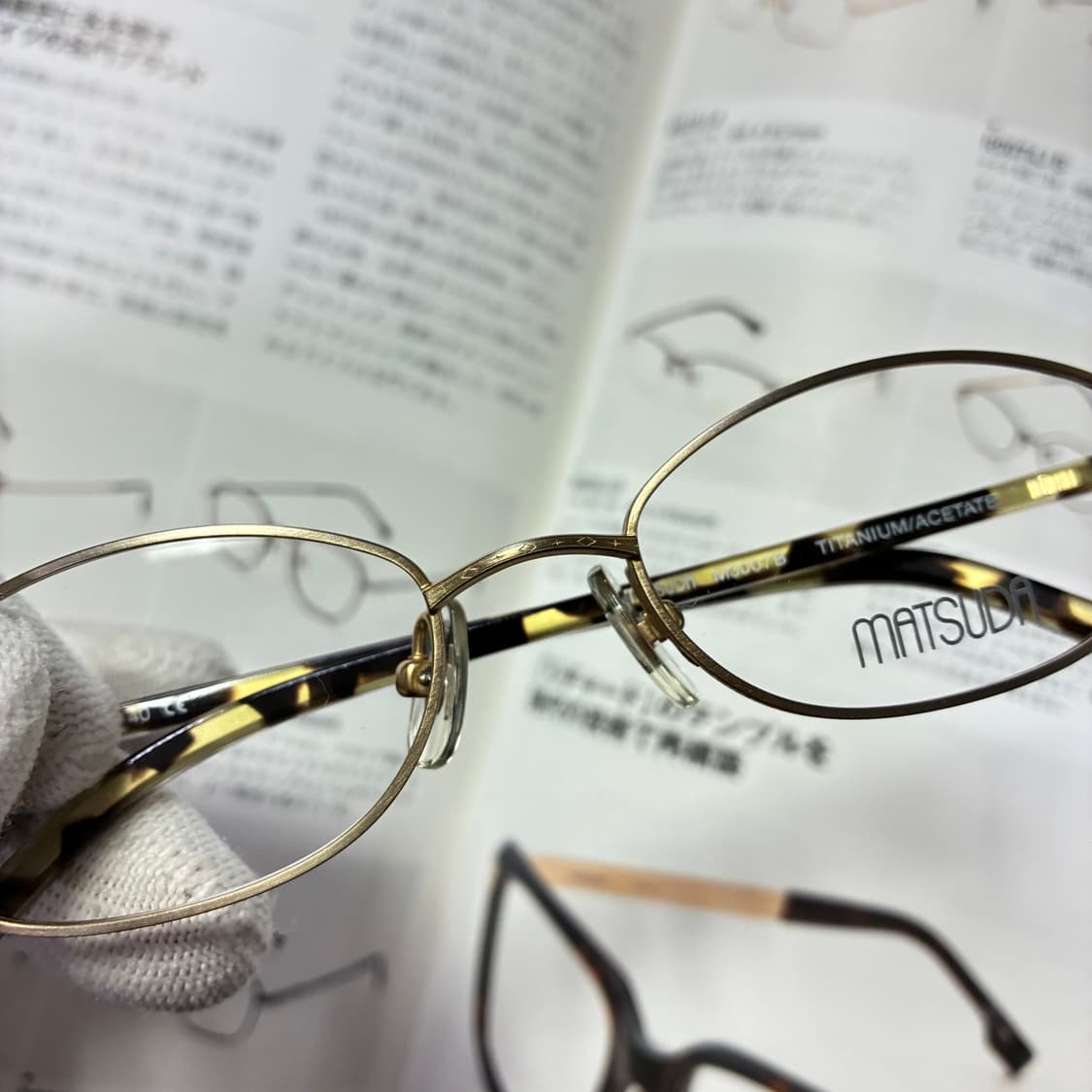 MATSUDA 마츠다 오벌형 티타늄 골드 일본 안경 상품이미지3