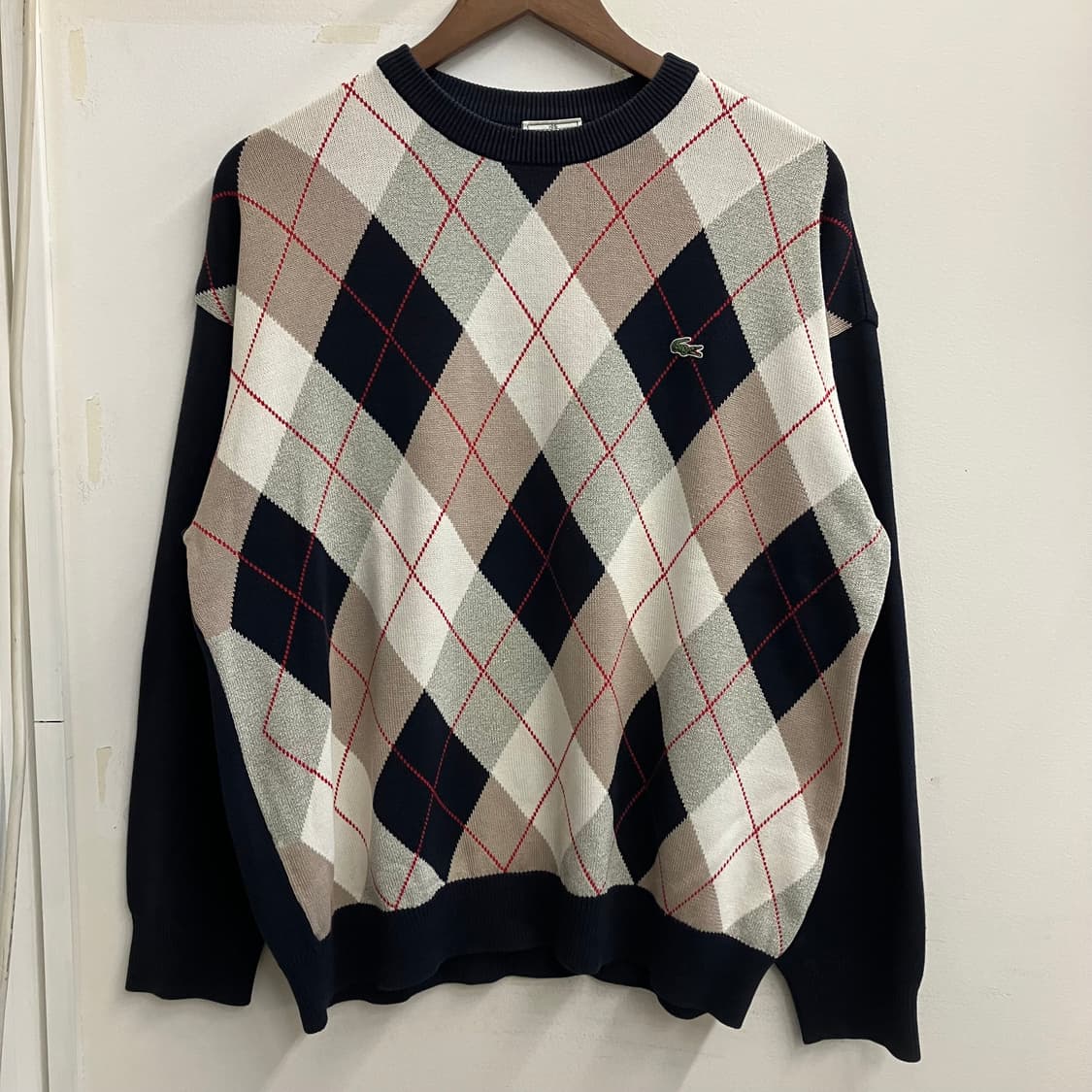 N57 라코스테 아가일 니트 상품이미지1