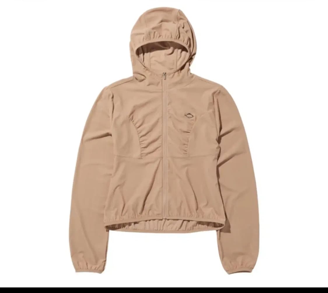 미스치프 후드 와플 집업 베이지 상품이미지1